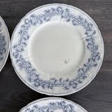 4 antique plates by Franz Anton Mehlem "Anita", antique porcelain