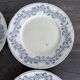 4 antique plates by Franz Anton Mehlem "Anita", antique porcelain
