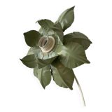 Green metal leaf wall light