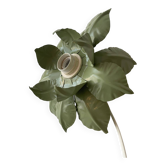Green metal leaf wall light