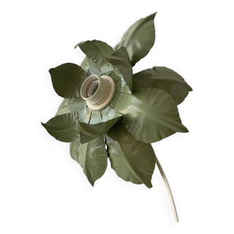 Green metal leaf wall light