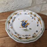 Hand-painted plate with old Moustiers decor