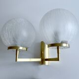 Pair Vintage Bubble Glass Wall Lights