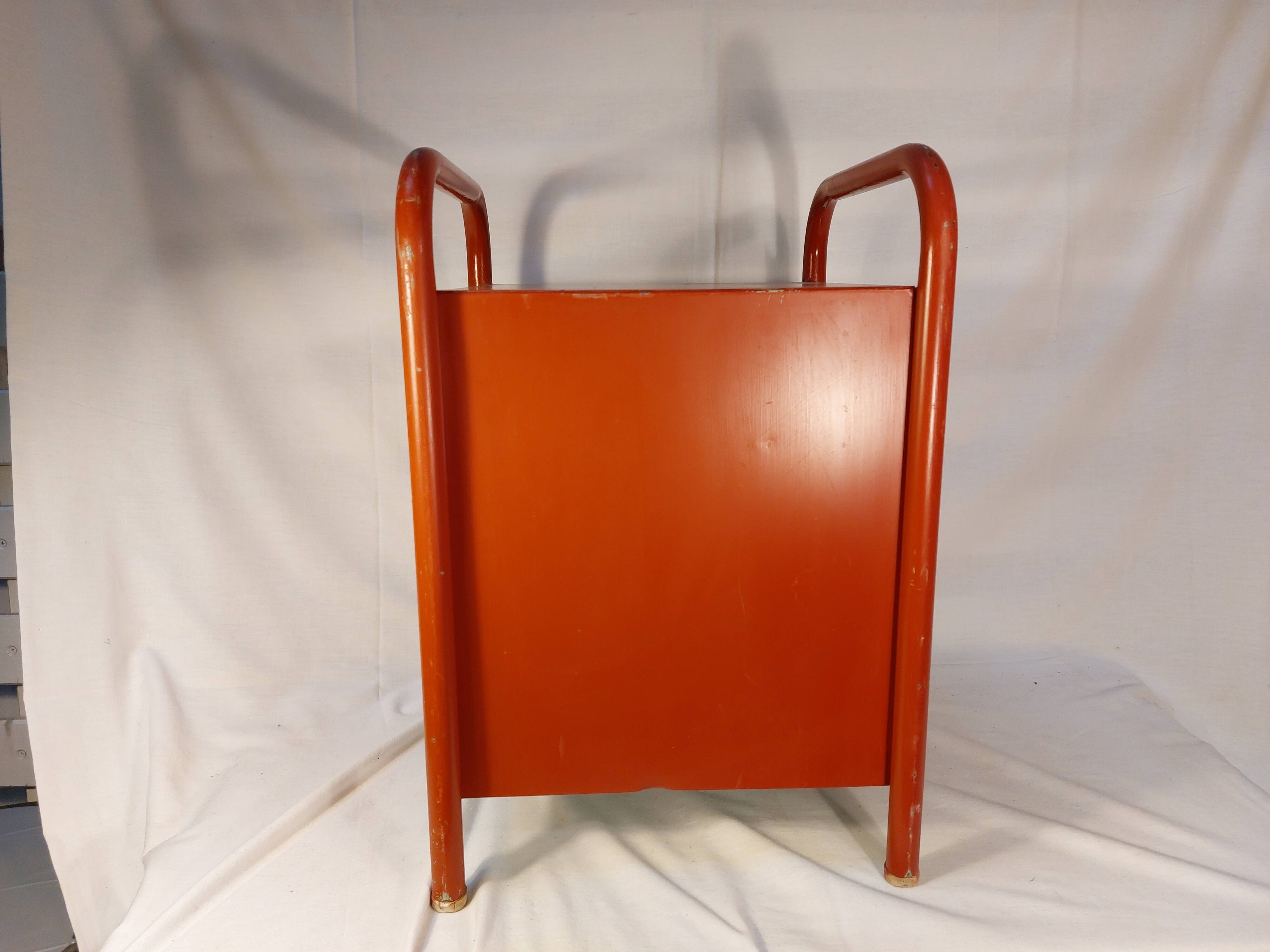 Vintage metal boarding school or hospital bedside