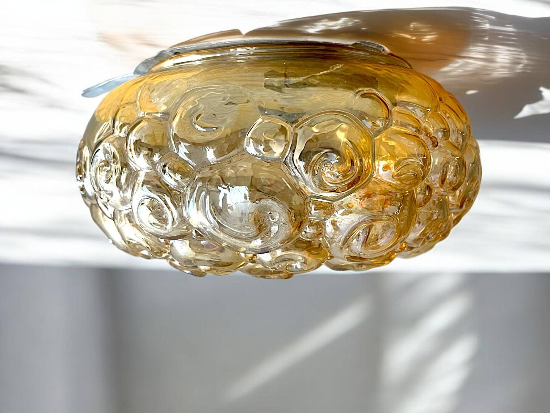 Glass flush mount ceiling or wall light by Helena Tynell