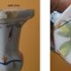 Pair of antique earthenware candlesticks with Rouen decor