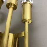 Brass Italian Stillovo Style Theatre Wall Ceiling Light Sconces, Italy, 1970s