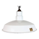 Industrial White Enamel Factory Pendant Lamp from Quadrangle Mfg. Co.,1960s