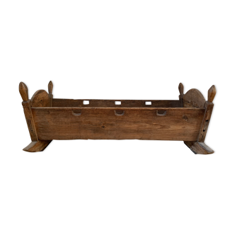 Old rocking wooden cradle