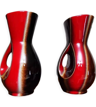Vases en céramique d'art Verceram année 1960