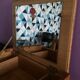 Office dressing table vintage Scandinavian feet compass