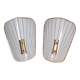 Pair of modernist painted glass wall lights