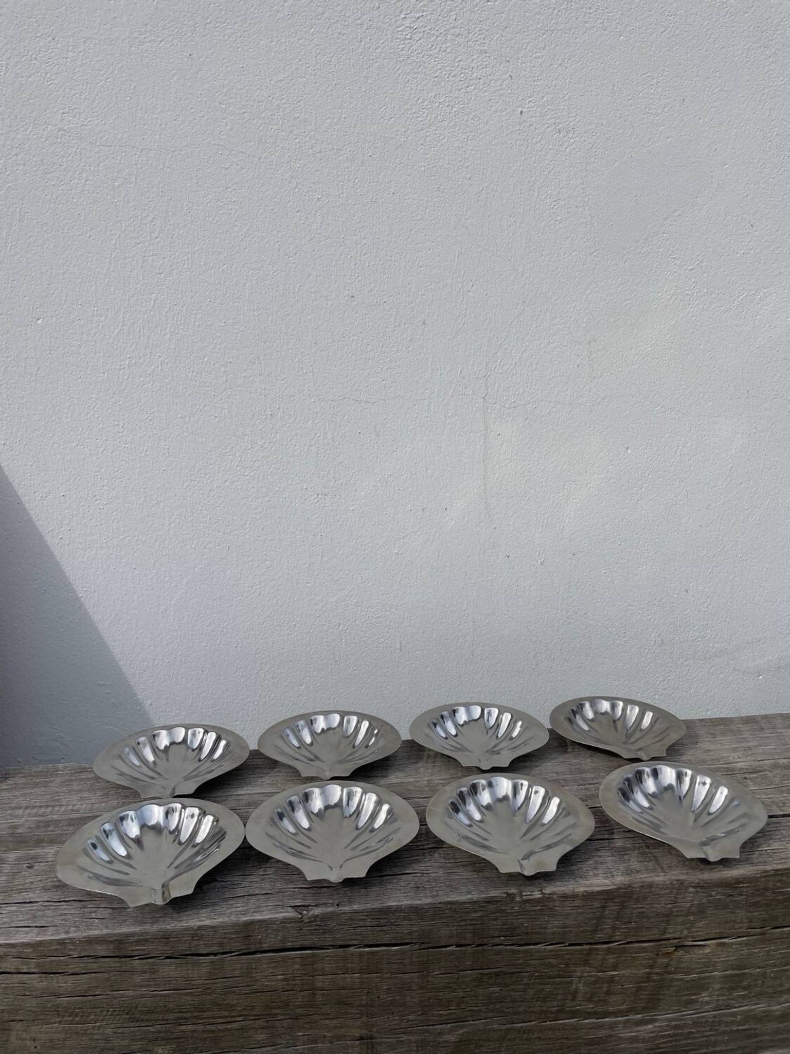 8 coupelles coquillage en inox