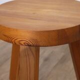 Vintage tripod wooden stool 1970