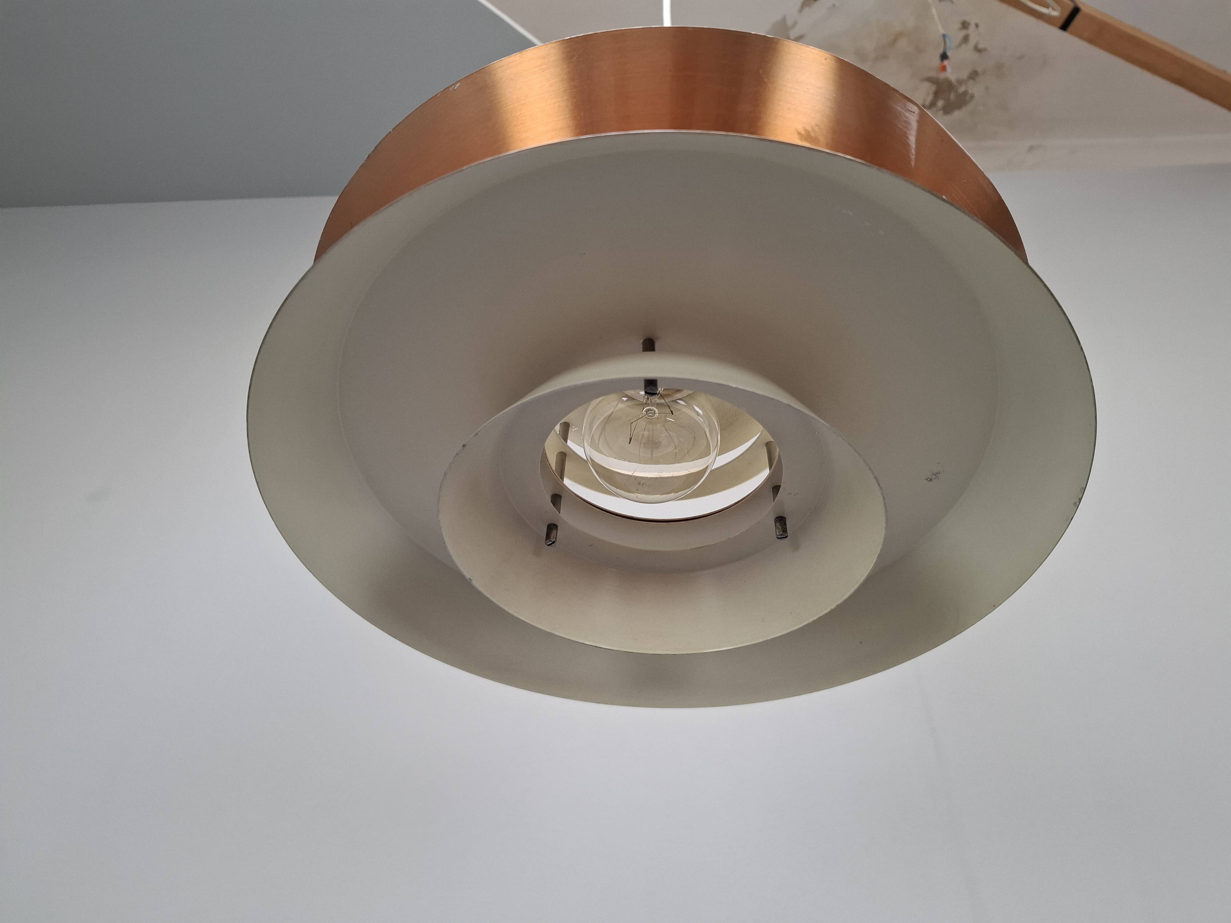 Vintage Danish Brass Pendant Light by Carl Thore for Granhaga, 1960s