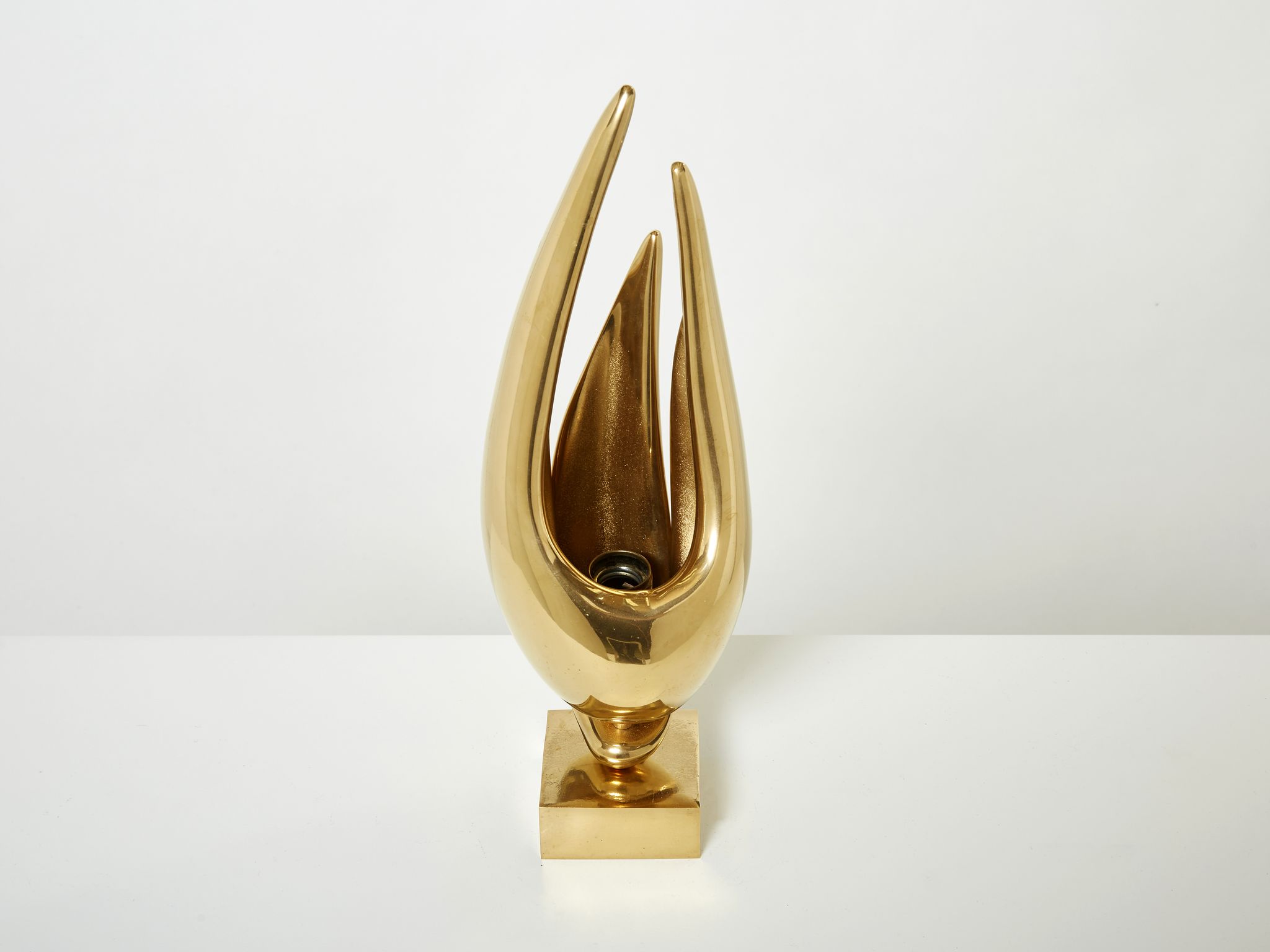Lamp Michel Armand gilded bronze 1970