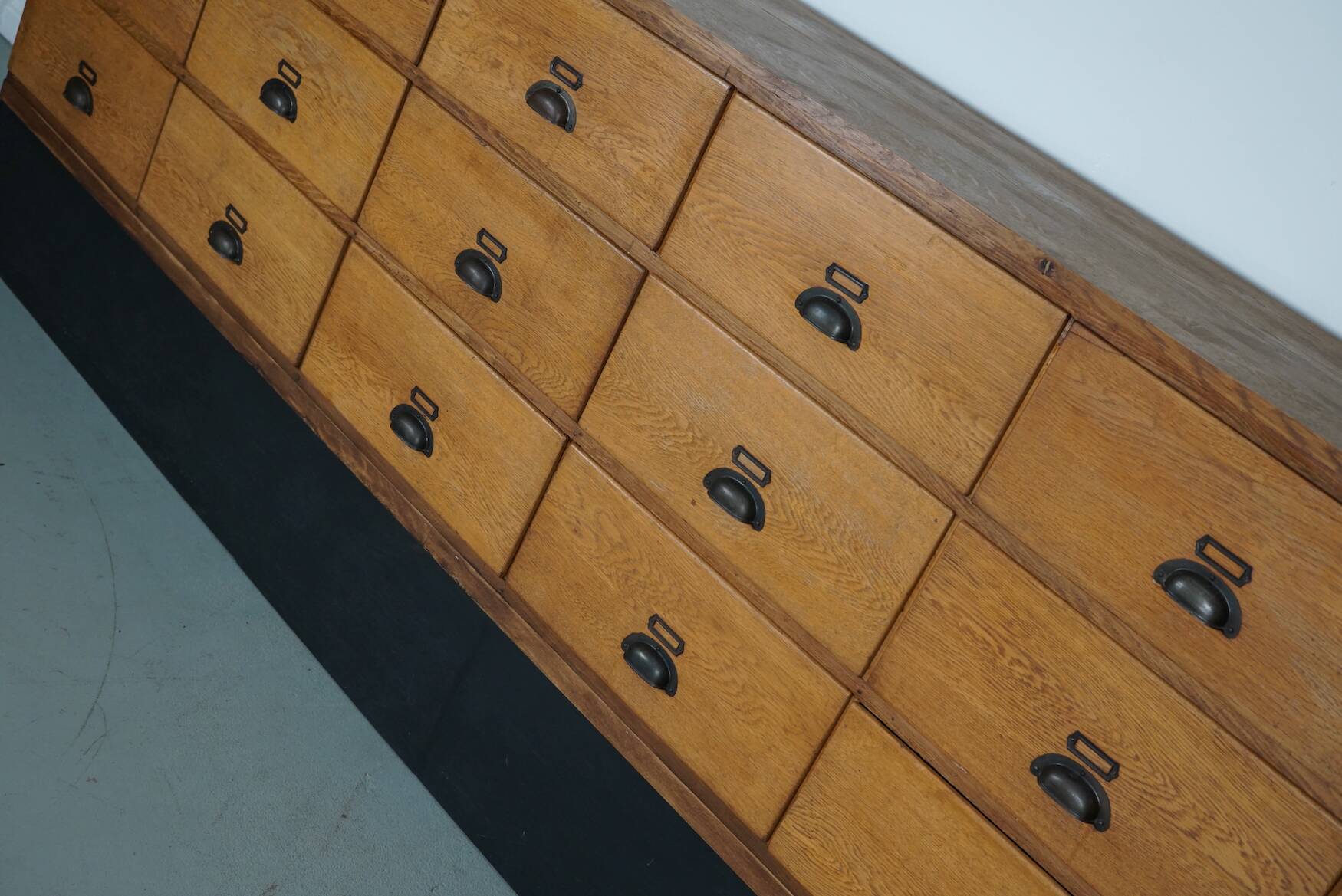 Large Vintage Dutch Oak Shop Cabinet / Sideboard, 1950s