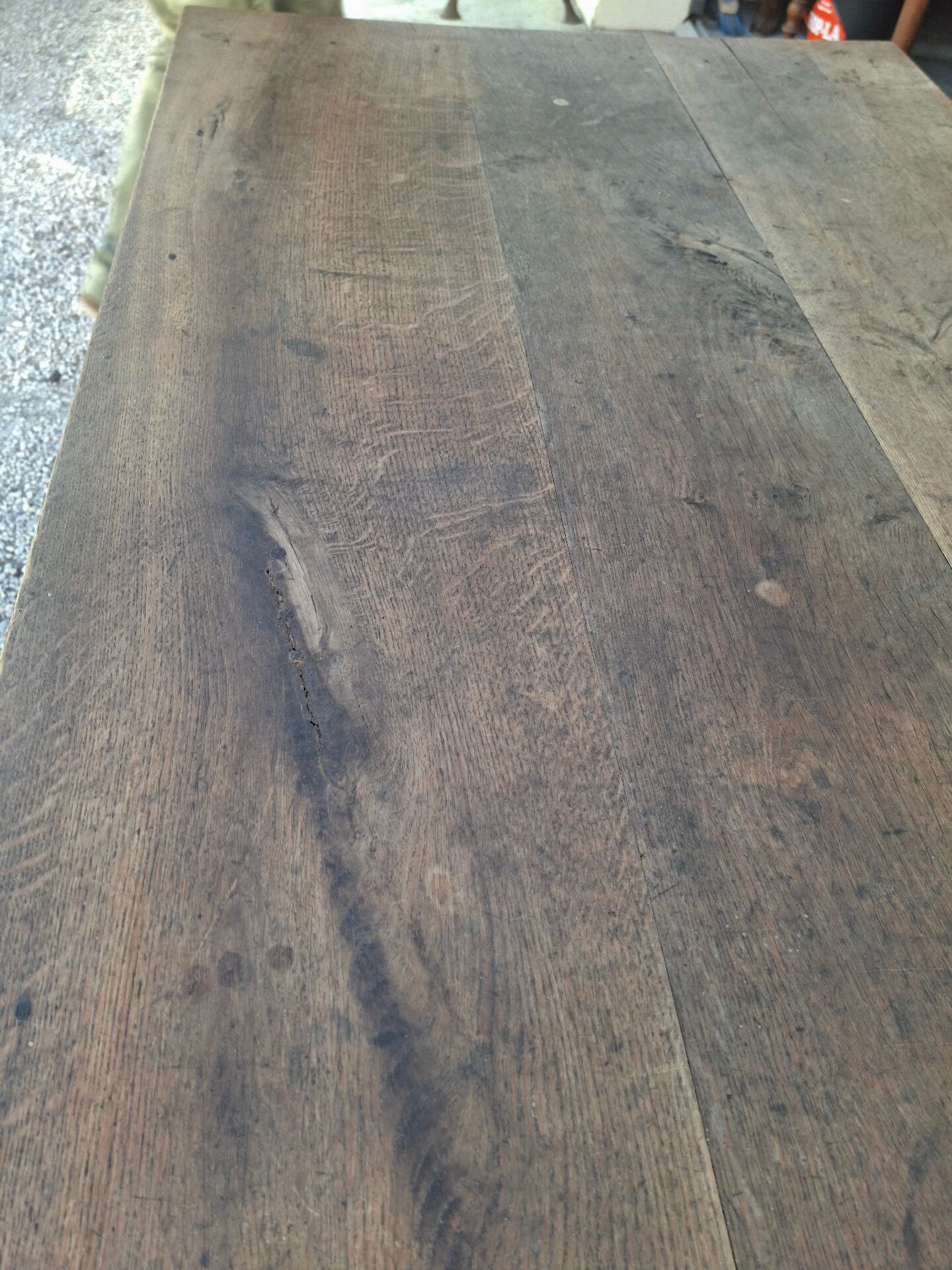 Table de ferme, bistrot, rustique en chêne massif
