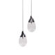 Set Hanging lamps by Glashutte Limburg Model Drop, 1970 Germany.