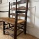 Wood and straw banquette