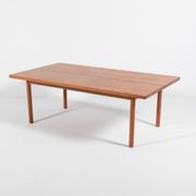Modern Danish solid oak coffee table, 1960s