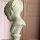 Sculpture en plâtre, buste d’enfant la boudeuse