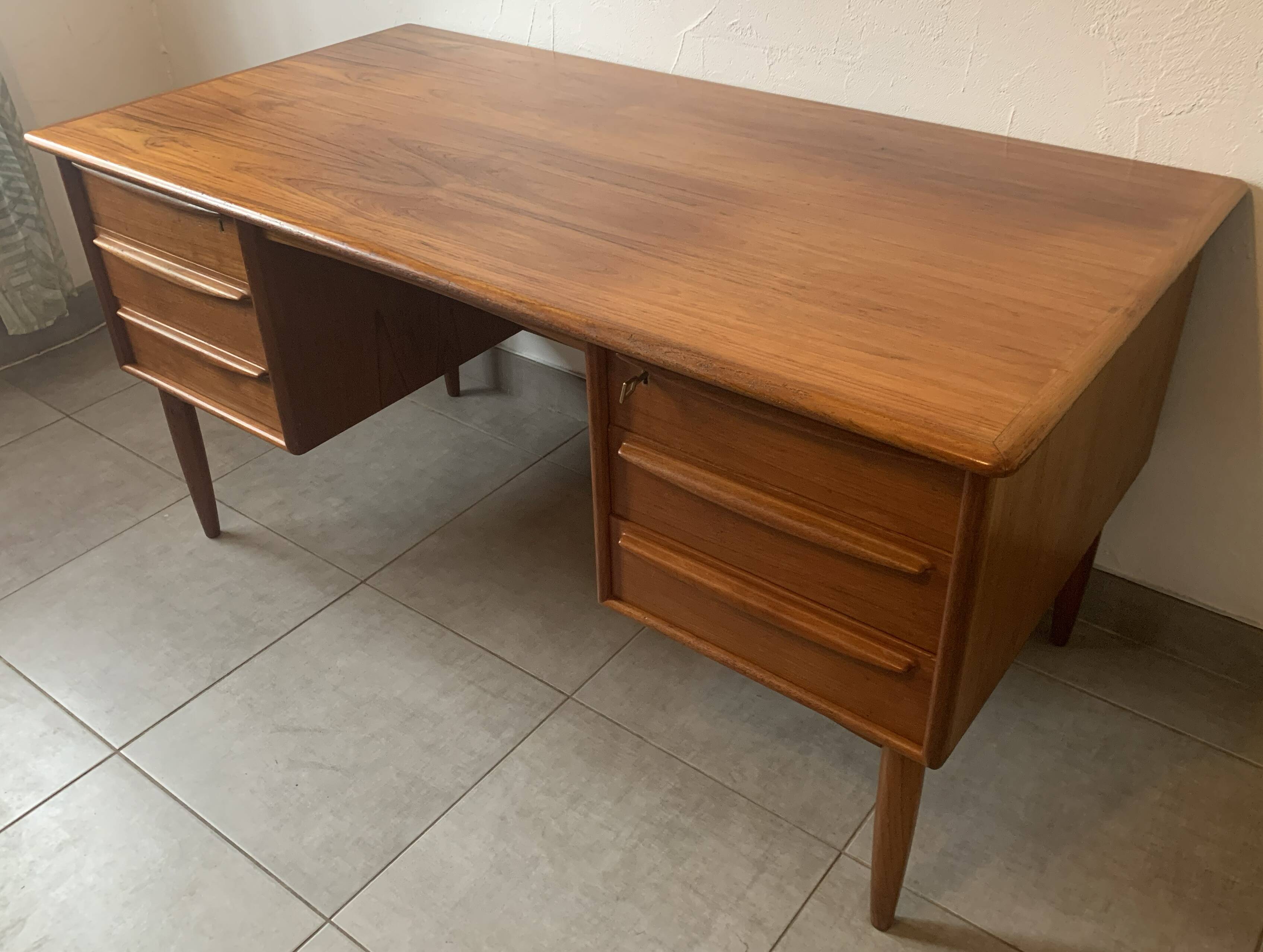 Danish Falster Teak Desk by Svend Madsen, 1960s