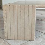 Travertine coffee table