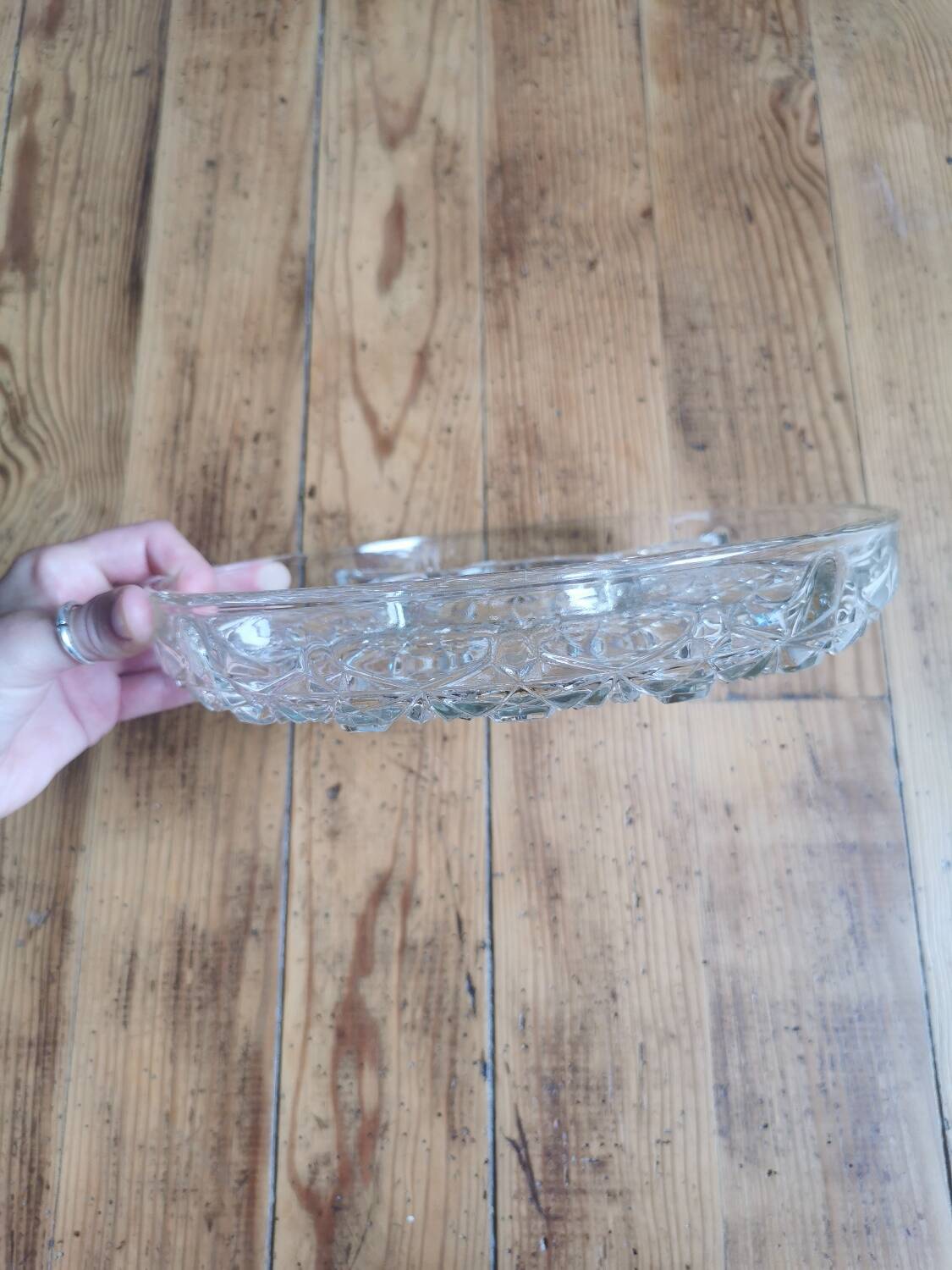 Vintage glass appetizer dish