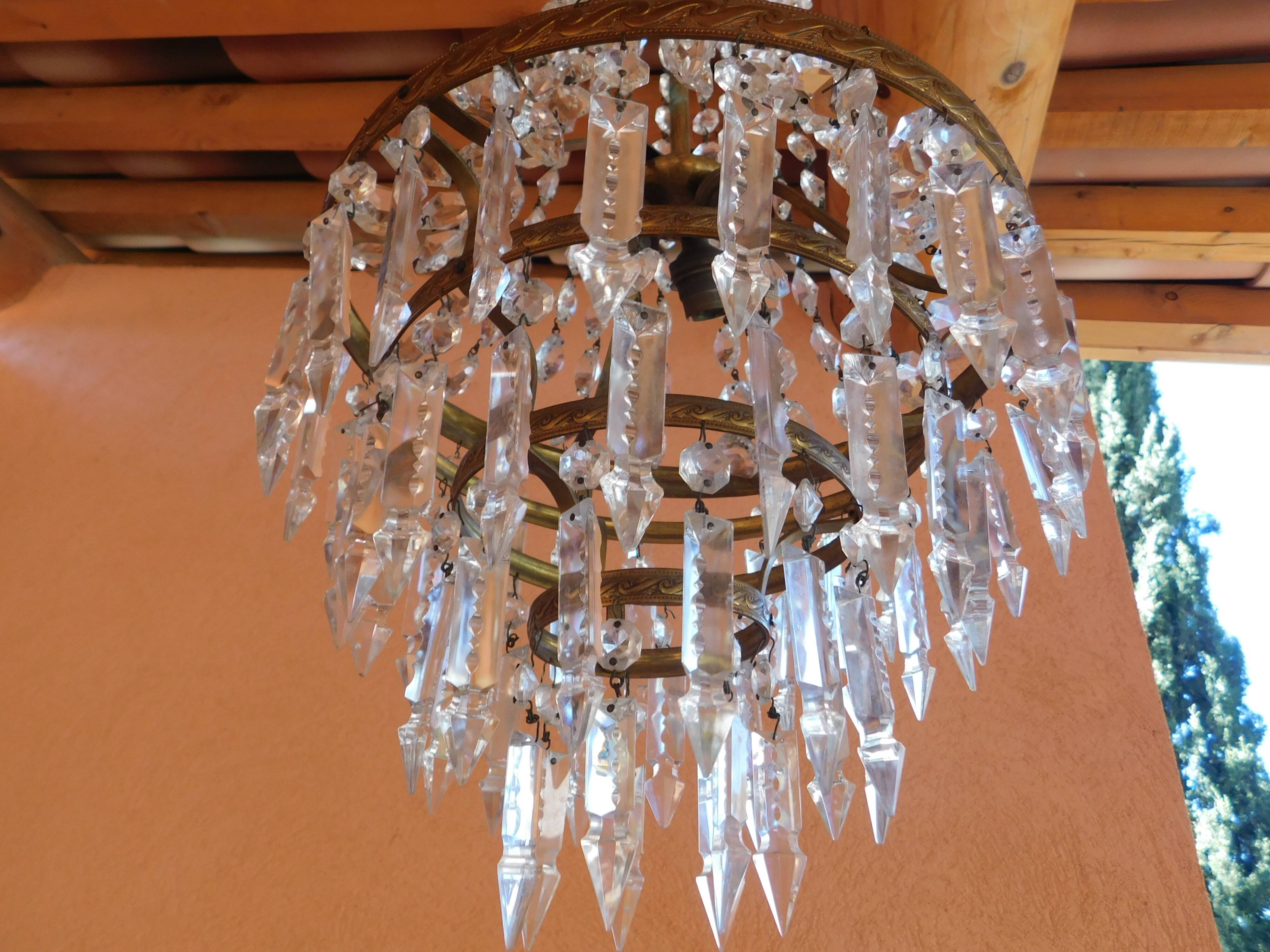 Balloon chandelier with tassels ø 30 cm