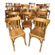 Lot 20 Chaises bistrot Thonet Fischel restaurant dépareillées bois courbé