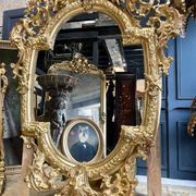 Mirror with Putti in Gilded Wood from the Napoléon III Period 1.96m x 1.33m