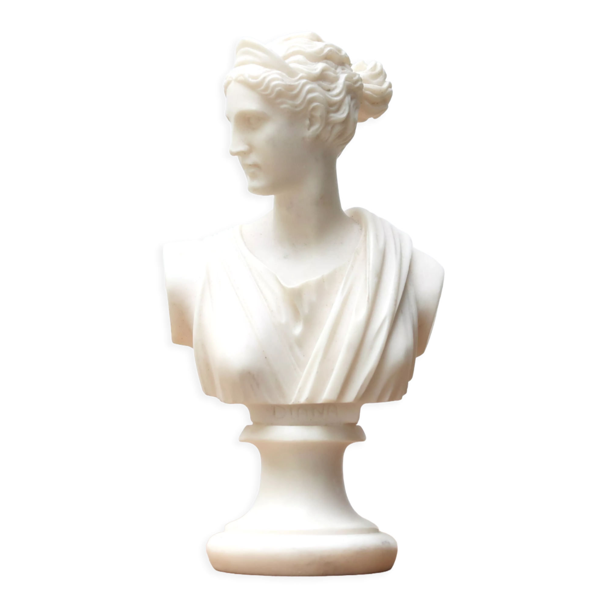 Greek bust of Diana in resin, 70s
