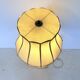 Vintage floor lamp with brass frame and onyx base