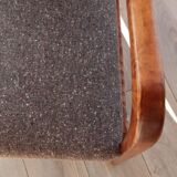 Vintage armchair chocolate granola mid-century modern design 1960