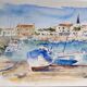 Painting, watercolor, Navy, signed and dated XX century