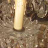 chandelier has antique pendants