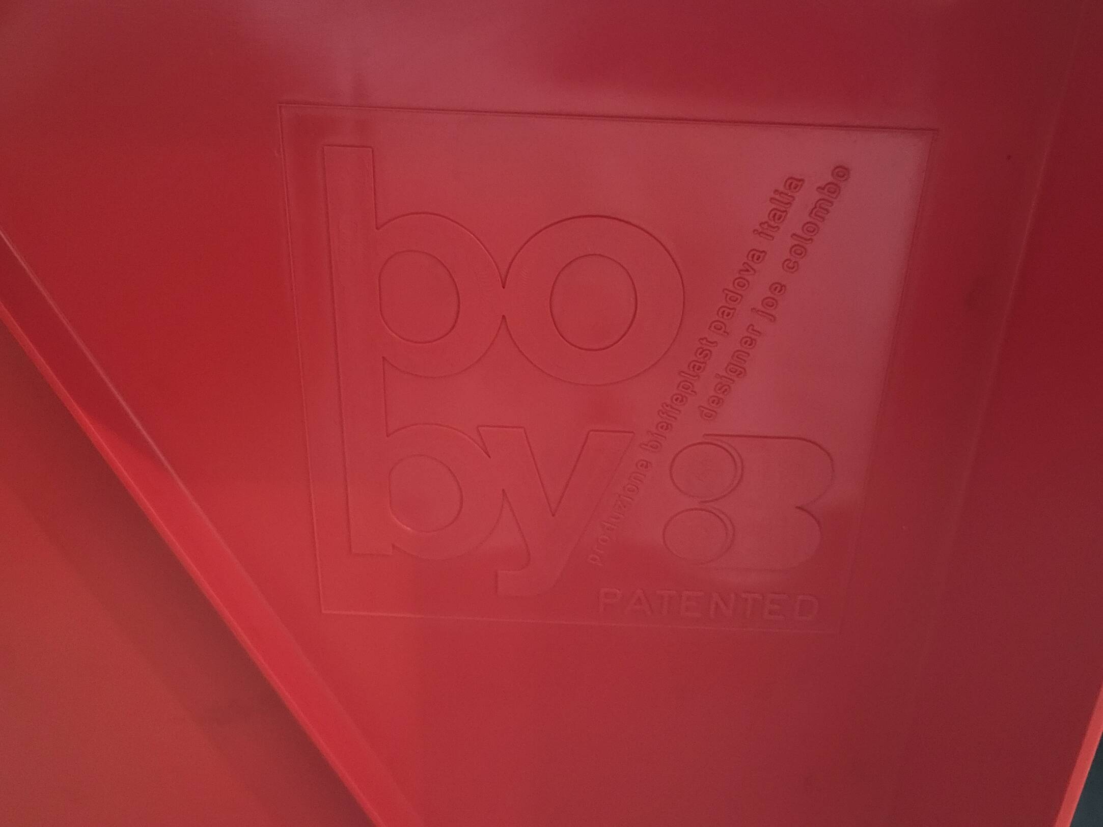 Joe Colombo Boby Red Plastic Serving Trolley for Bieffeplast Italy 1968 Space Age