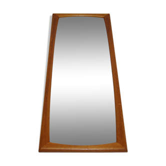 Teak wooden rectangular mirror