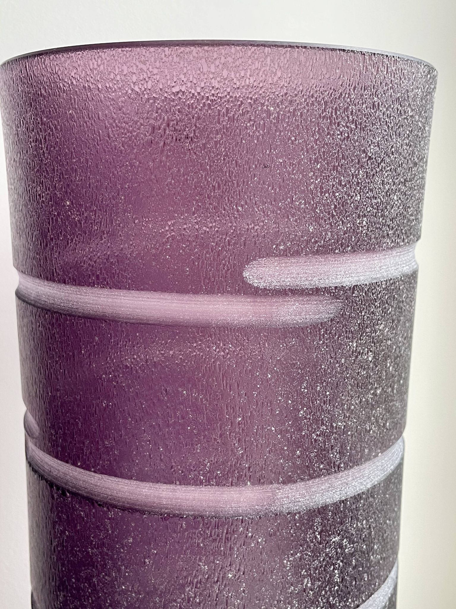 Vase Barbini Murano Violet - Vintage Signé