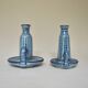 Pair of glazed ceramic candle holders Vilà Clara