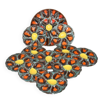 Ceramic oyster service from Vallauris