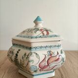 Hexagonal ceramic candy box or empty pocket