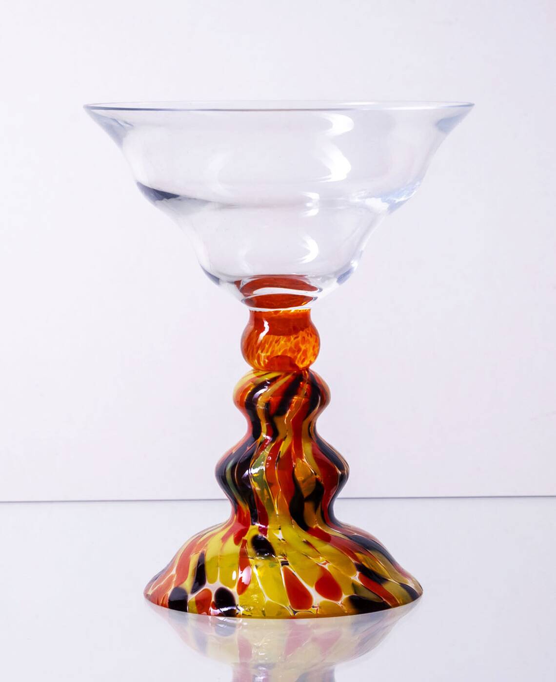 Vintage Six-Piece Stemmed Glass Set, 1950s–1970s