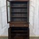 Early 20th century English two-section mahogany bookcase