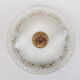 Glass globe ceiling lamp frosted pattern and brass opened frame