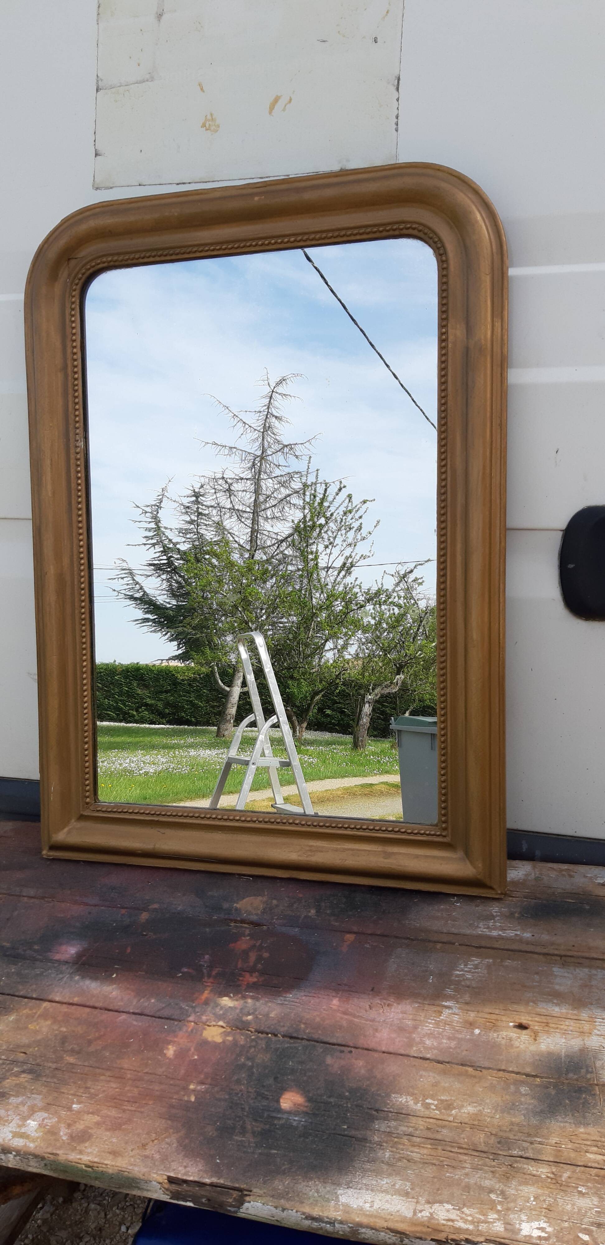 Mirror wood and stuc gilded 19th