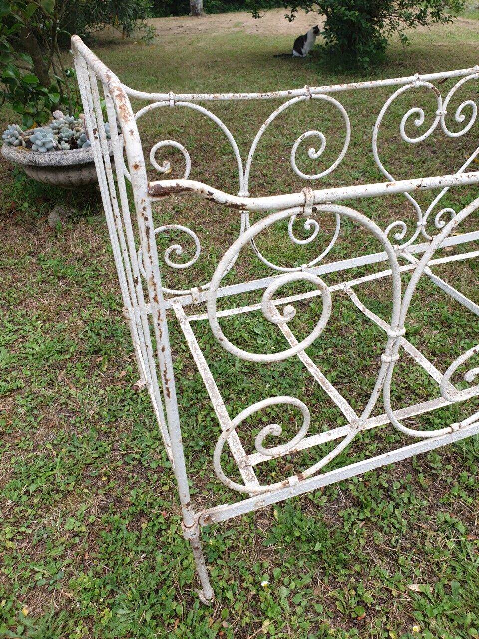 Old wrought iron bed