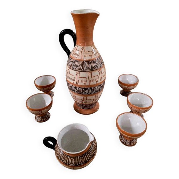 Service vintage ''Rosen Chile'' – Circa 1970 – 7 pièces