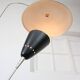 Mid-century italian aluminum & wood floor lamp with reflector